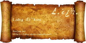 Laky Ákos névjegykártya